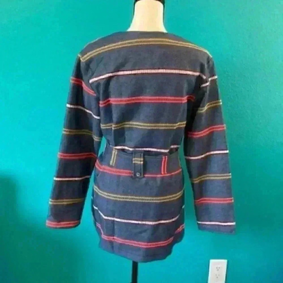 Anthropologie Dolan left coast Piccadilly blue striped jacket - Picture 4 of 9